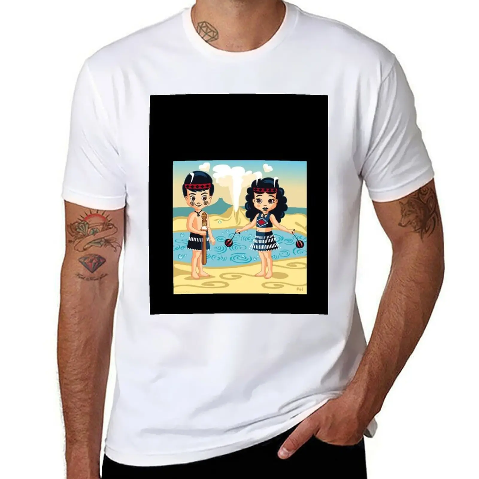 

Poi and Haka in Geyserland, New Zealand T-Shirt man t shirt luxury man t shirts for men casual T-Shirt