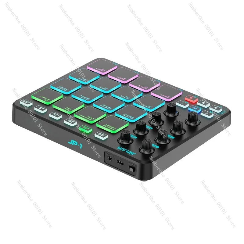16-Key MIDI strike pad RGB Bluetooth electronic sound controller mini keyboard, built-in battery, cross-border spot