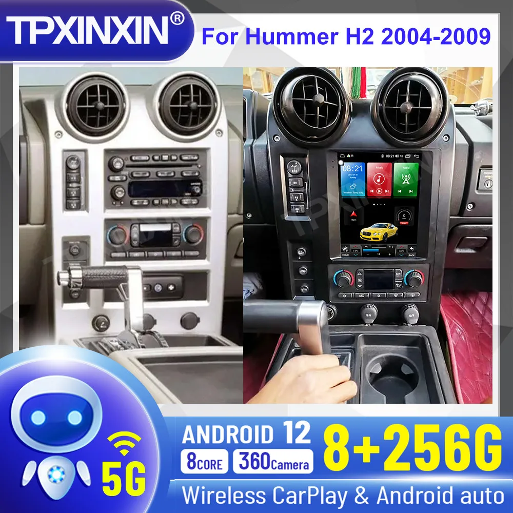 

2 Din Android 9. 0 8G + 12,0G для Hummer H2 256-2004 автомобильный стерео Мультимедийный плеер радио GPS навигационная лента головное устройство DSP Carplay