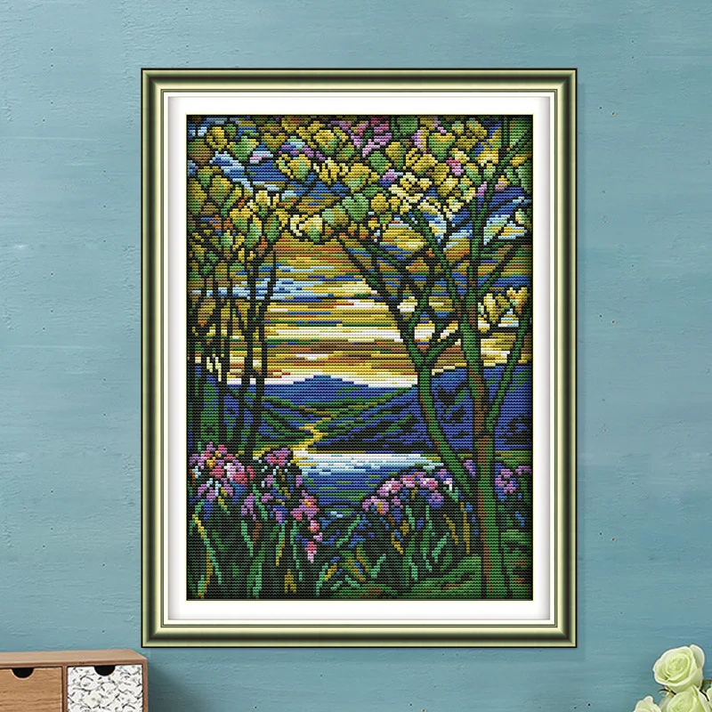 

Набор для вышивки крестом Joy Sunday с предварительной печатью, легкий узор, набор для вышивки из штампованной ткани Аиды (1)