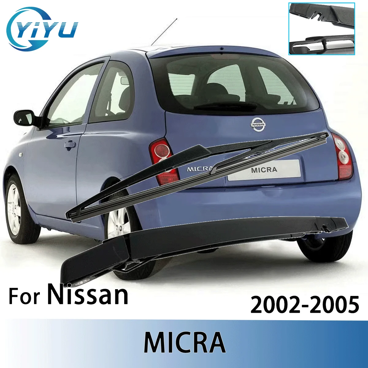 

1/2 шт., комплект рычагов стеклоочистителя заднего стекла для Nissan MICRA 2002-2005, щетки для дворников лобового стекла