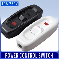 GW320 10A 250V In-Line On/Off Cord Switch rocker switch with Indicator light Bedside Switch with Light at the Middle for black