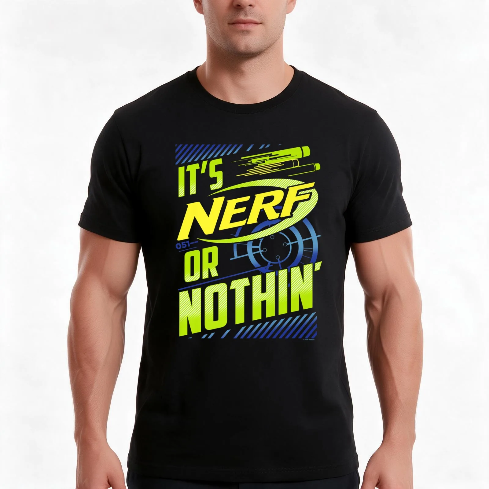 Nerf Its Nerf Or Nothin Premium T-Shirt, Summer Casual Cotton Tee, Oversized Streetwear Tops, Vintage Graphic Print, 100% Cotton