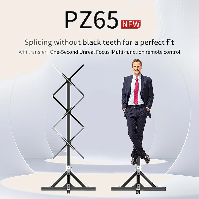 3D Holographic Projector Fan 65cm LED Advertising Display Support Image Video Splicing