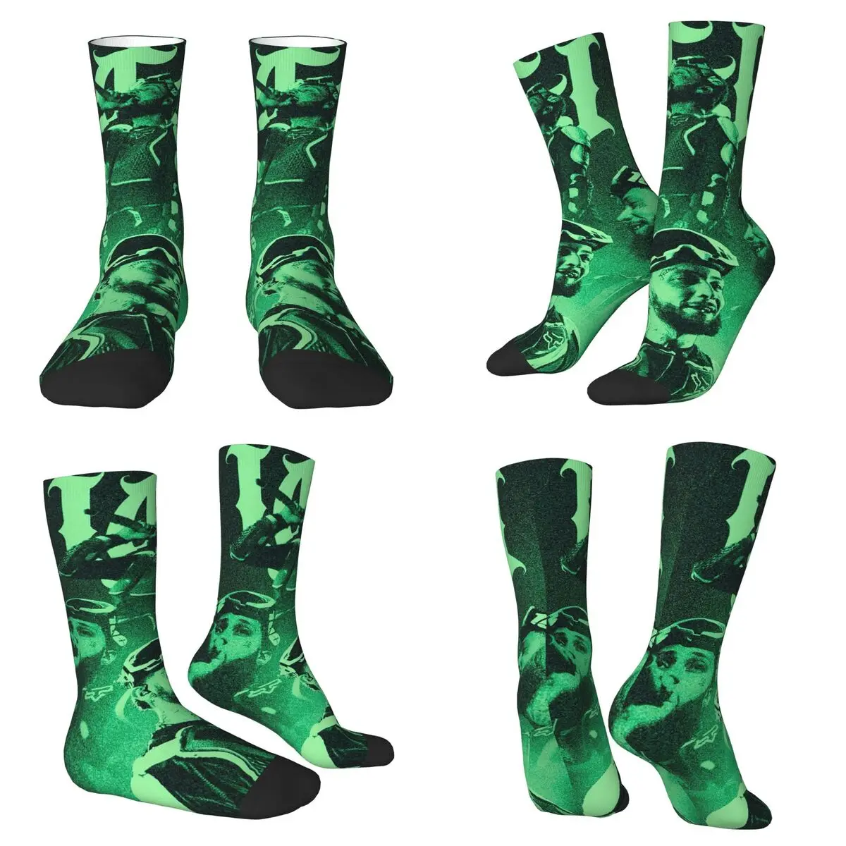 Rapper Jc Reyes Album Tour Graphic Socks Harajuku Sweat Absorbing Stockings All Season Long Socks for Unisex Valentine's Day