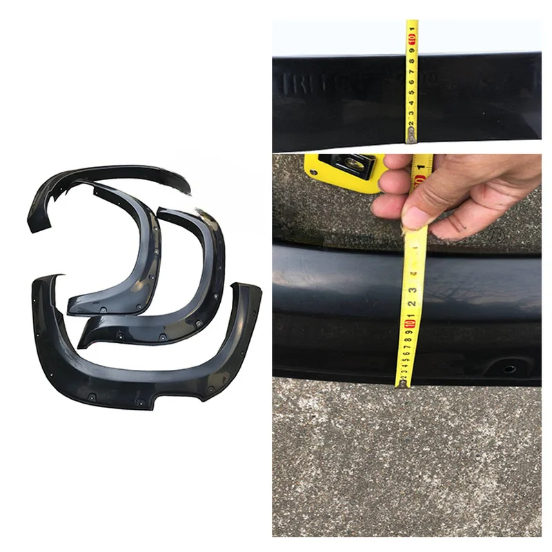 High Quality GZDL4WD Textured Black ABS Wheel Eyebrow Fender Flares 4X4 Auto Parts Fit For LC80 Series & Triton L200 2019
