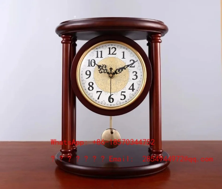 2026    Pendulum Clock Old-fashioned Living Room Clock Mechanical Pendulum Table Ornament