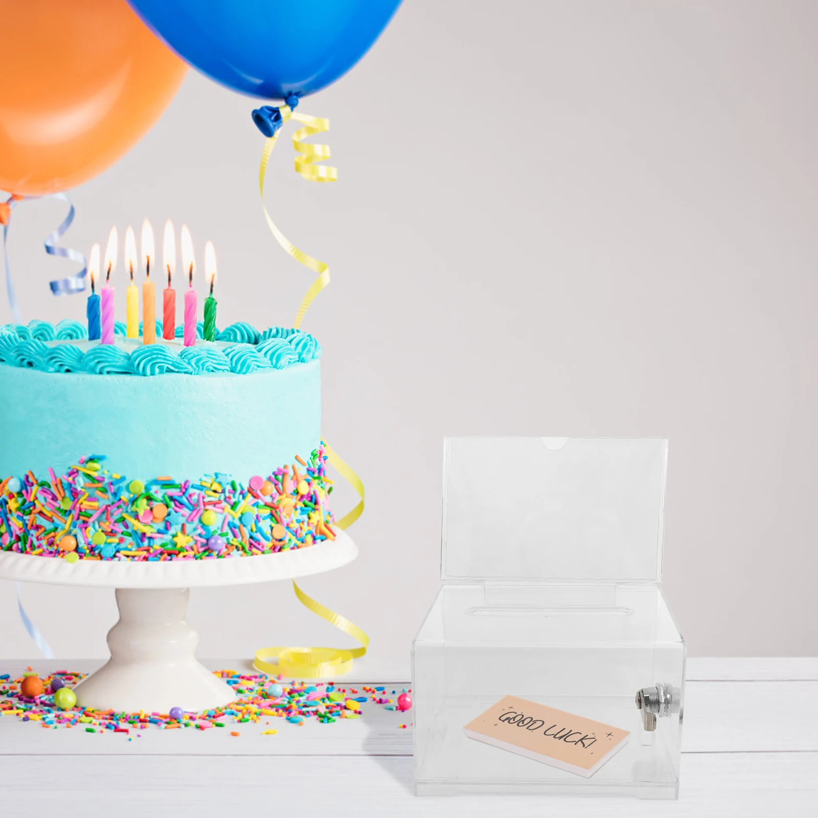 

Acrylic Donation Clear Ballot Box Lock for Fundraising Voting Storage Suggestion Letter Box Office Use Public Container