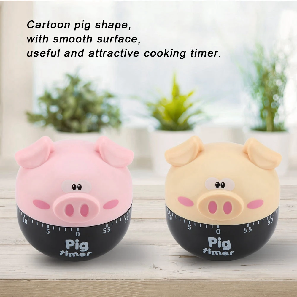 

Cooking Timer Cute Cartoon Pig Kitchen Timer Mechanical Timers Counters for Cooking Timing Tool Kitchen Timer Pig Kitchen Timer