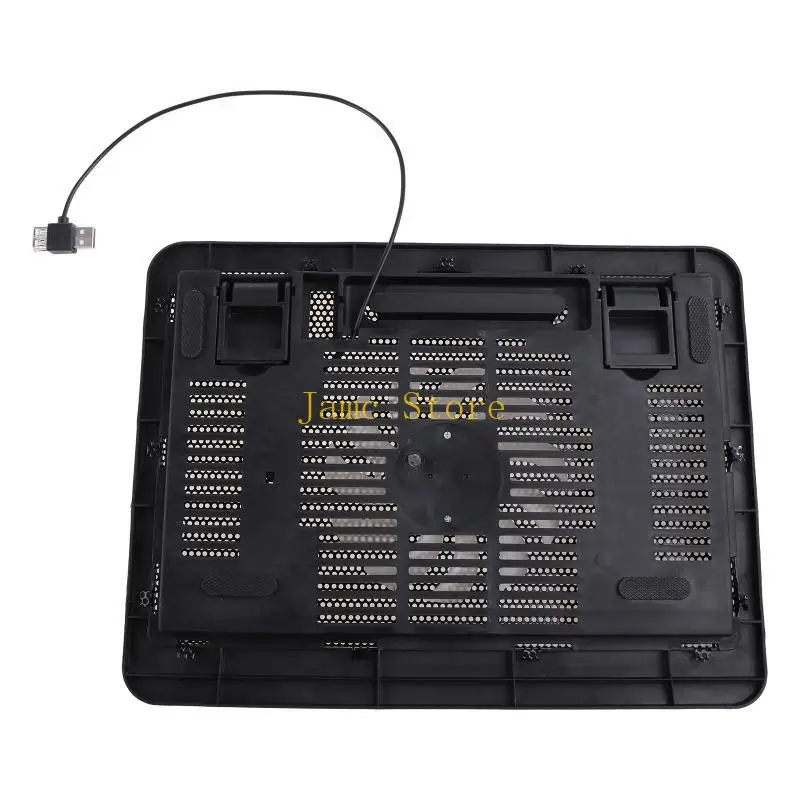LX0B Gaming Laptop Cooler 1 Quiet Big Fan Adjustable Heightening Pad 2 USB Port