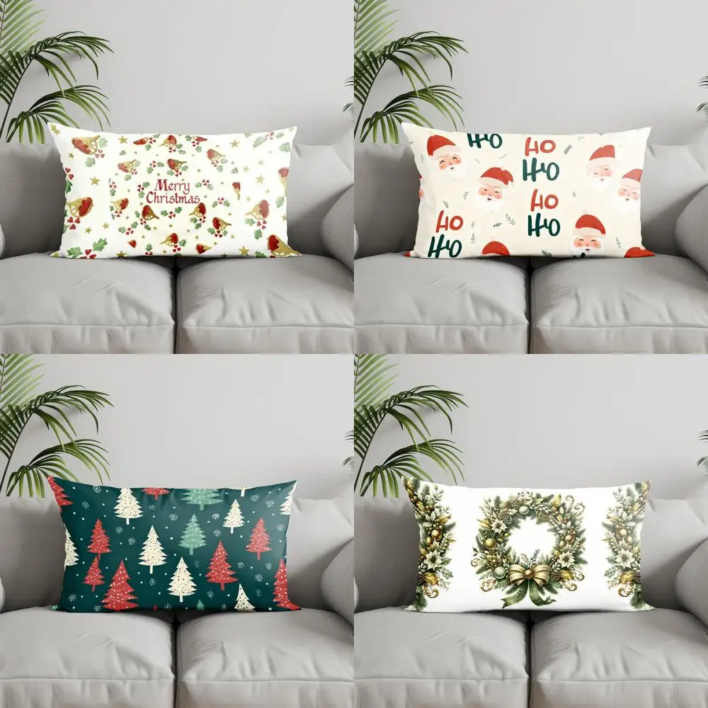 ديكور المنزل عيد ميلاد سعيد الطيور ستار وسادة مناسبة ل أريكة غرفة نوم سيارة وسادة غطاء وسادة مستطيلة الظهر وسادة #1