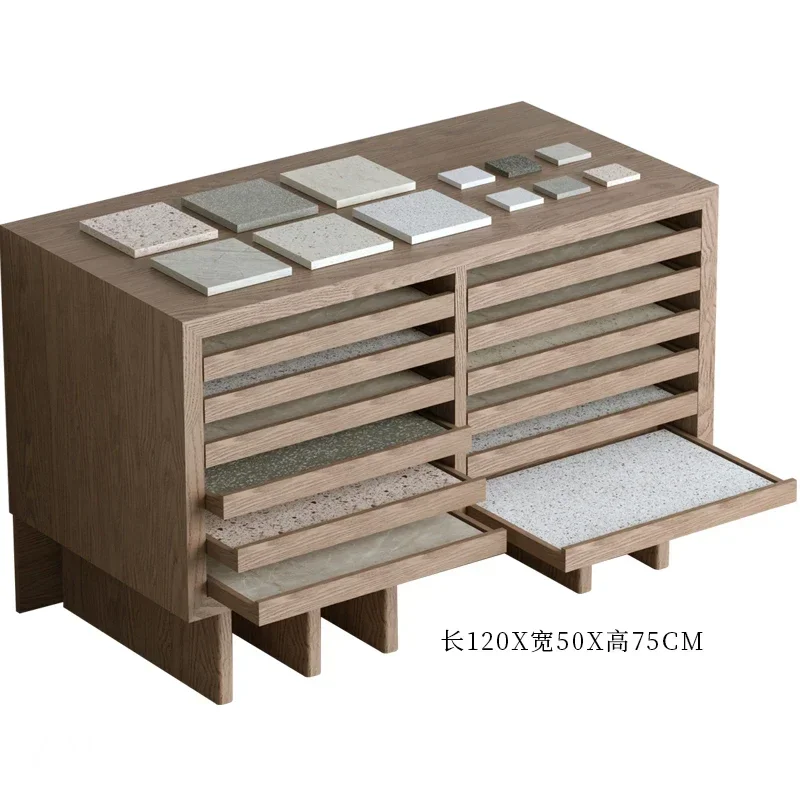 

Log Wind Sample Display Cabinet Multi-layer Drawer Display Cabinet Product Shelf
