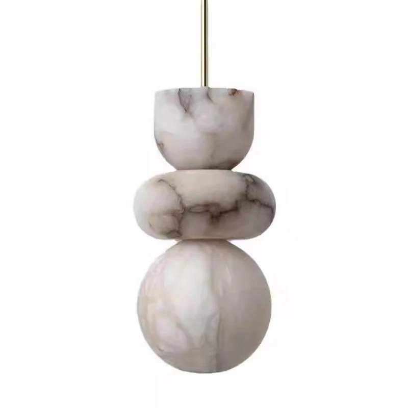 

Modern minimalist high-end bar restaurant light Zhongshan designer natural marble home improvement bedroom bedside chandelier