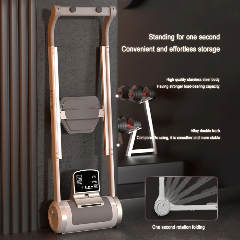 

Super Fat Burning Intelligent Magnetic Reluctance Dual Track Rowing Machine, Home Gym Folding Fitness Equipment Rowing Machine