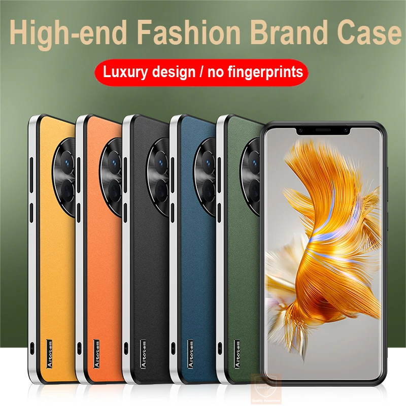 For Huawei Mate 50 Pro Mate50 Case Matte Leather High end Brand Phone Back Case For Huawei Mate50 Pro Mate 50 Cover Bumper Shell