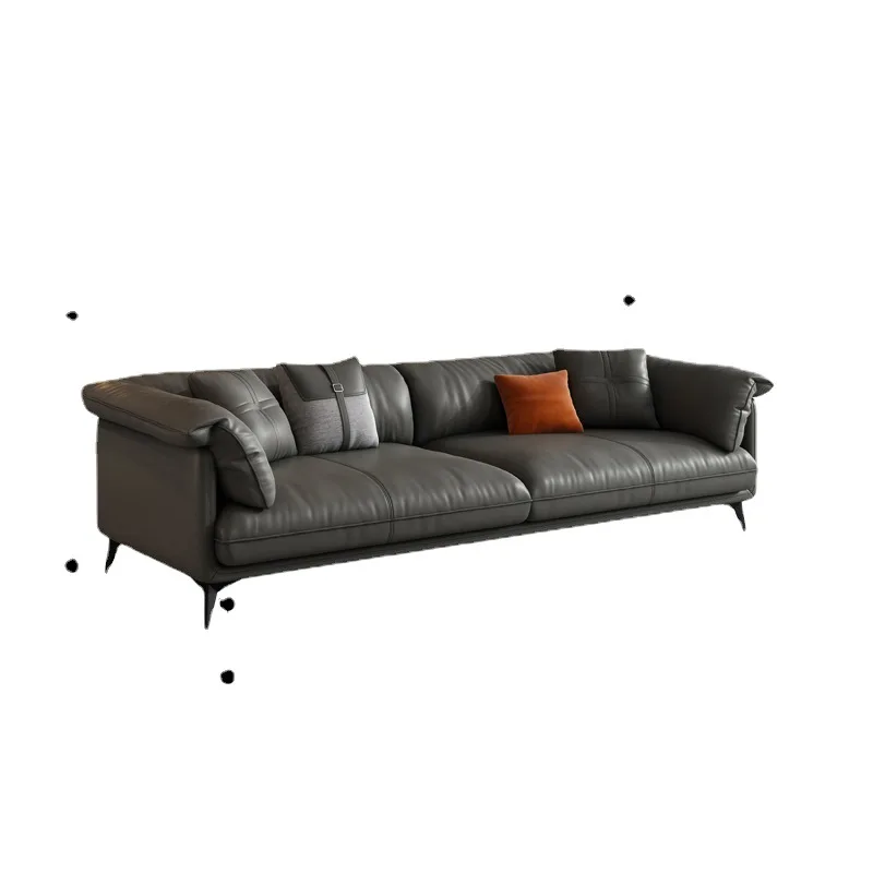 Sofa first layer cowhide corner living room household size apartment