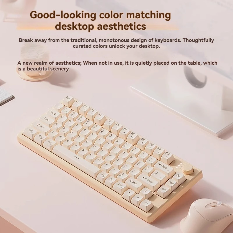 Z75 Wired Membrane Keyboard Customization 75% Configuration Mute Applicable Ergonomic Esports Gaming Typing Mechanical Keyboard