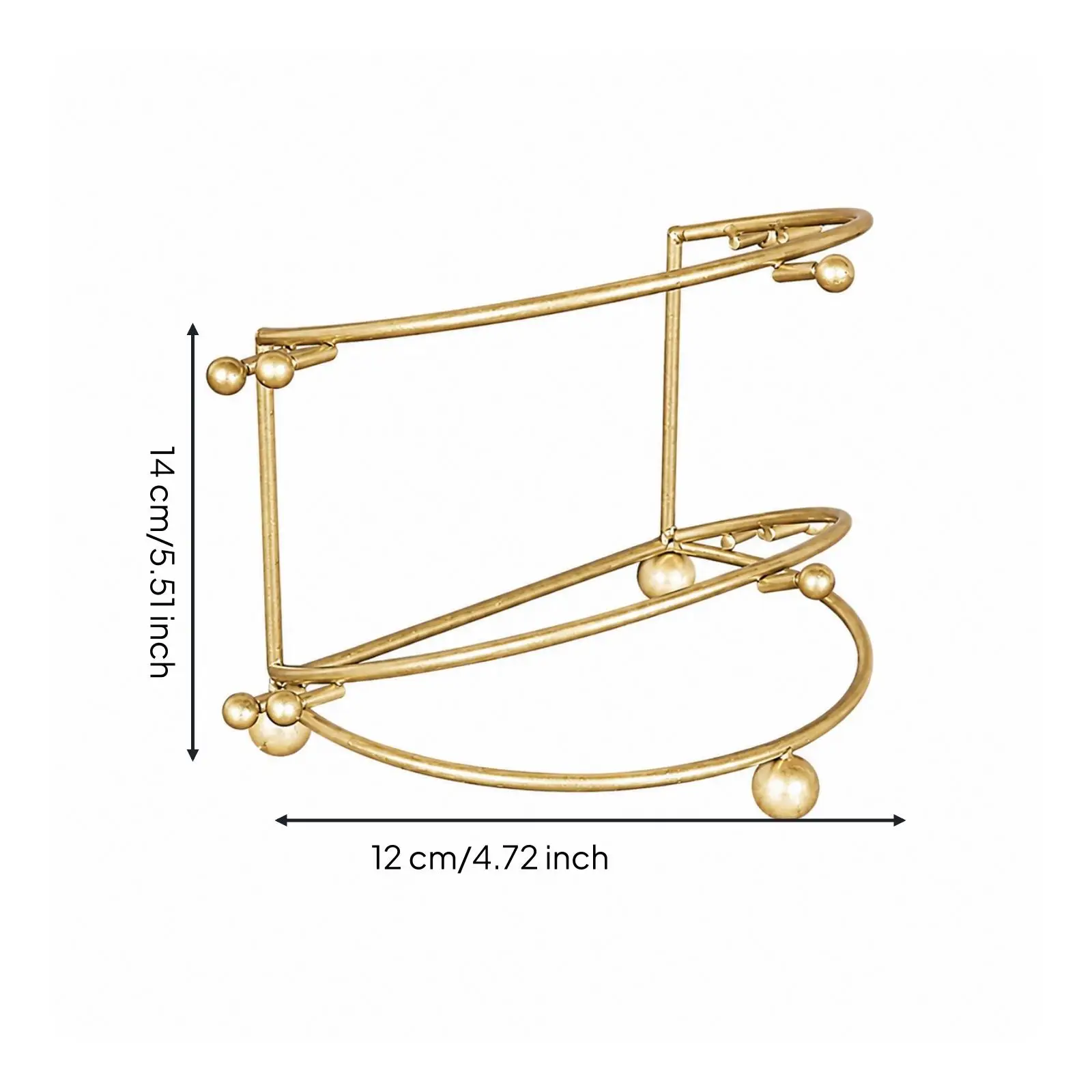 Metal Crown Display Stand for Jewelry Organizer Tiered Headpiece Rack for Boutique Showcase
