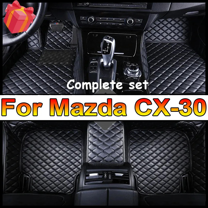 

Car Floor Mats For Mazda CX-30 DM 2020 2021 2022 2023 CX30 CX 30 Waterproof Durable Carpet Leather Mat Full Set Car Accessories