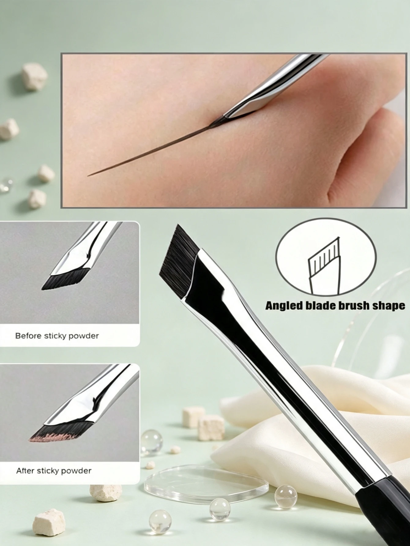 2/4/6 Piece Set of Ultra-Fine Pointed Precision Eye Makeup Brushes, with Soft and Smooth Synthetic Fiber Bristles, Suitable for Sharp Eyeliner, Eyebrow Shaping, Tear Trough and Smile Line Details, Black Multi-Functional Brush, Suitable for Daily Makeup, Beginners, Travel, and as a Gift