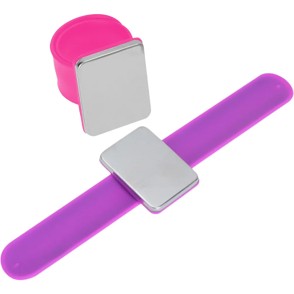 

2 шт. магнитных браслетов-держателей для булавок, гибкие, прочные, для хранения швейных игл и заколок для волос