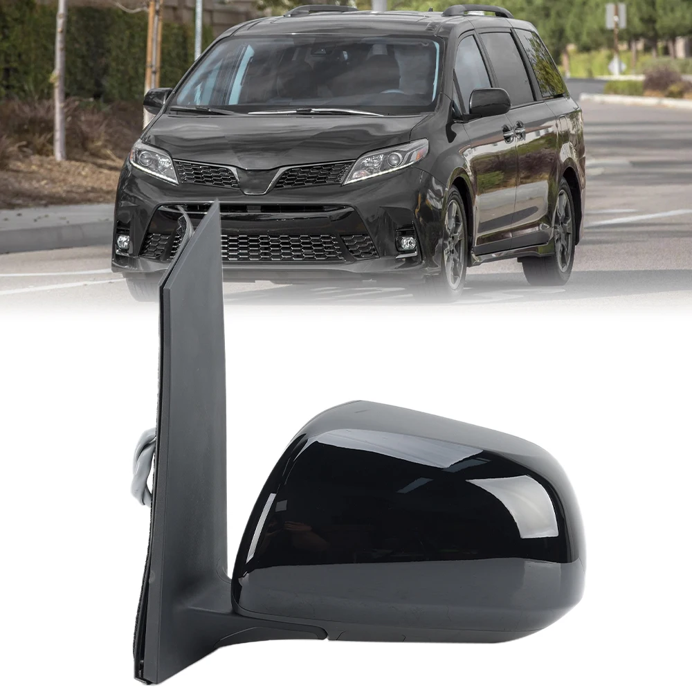 Rearview Mirror Assembly For Toyota Sienna 2013 2014-2017 6 Wires Manual Folding Blind Spot Light Side Mirror Car Accessories