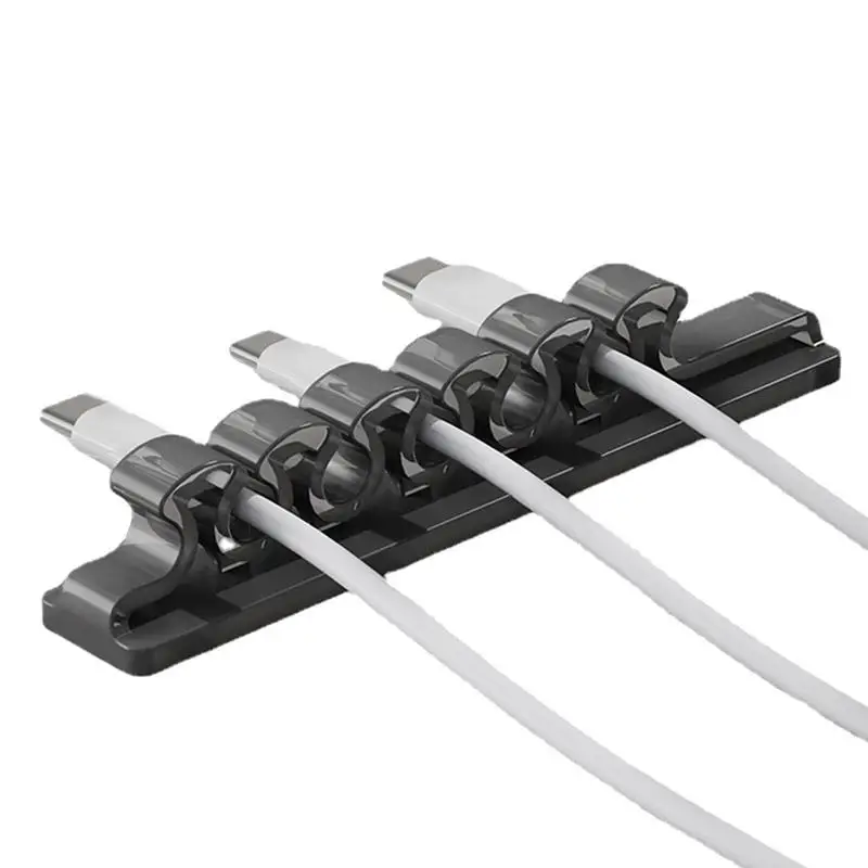 5 löcher Silikon Kabel Clips Für Flexible Usb Maus Kopfhörer Draht Wickler Management Clip Halter Büro Tisch Veranstalter