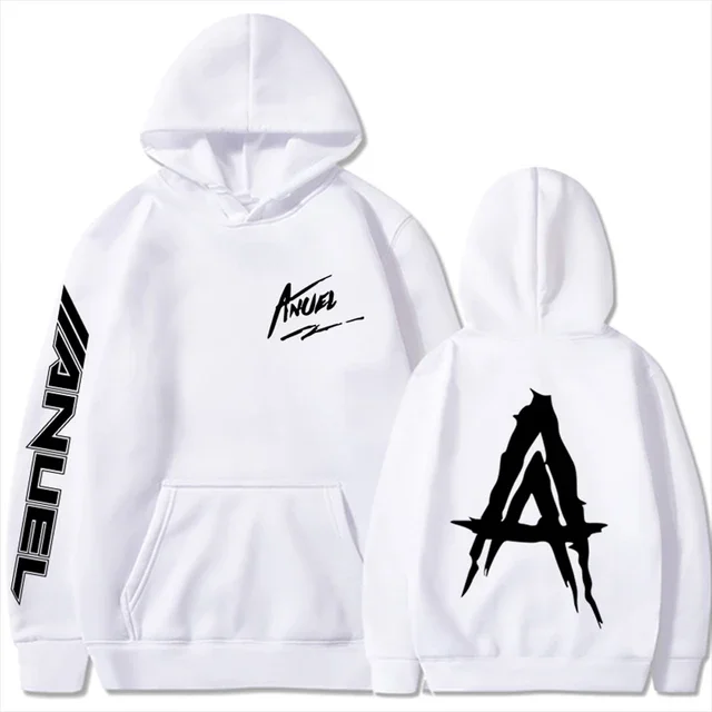 Autumn Wool Unisex Hoodie Anuel AA Real Hasta La Muerte Printed Sweatshirt Streetwear Rapper Loose Pullover Casual Hooded Top