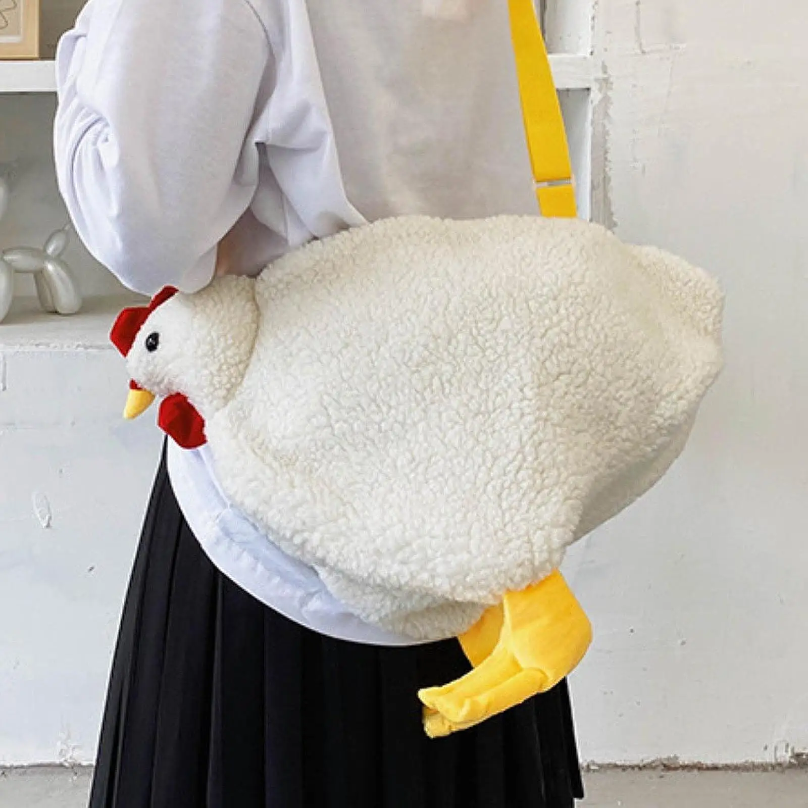

Chick Plush Shoulder Bag Large Capacity Clutch Bag for Travel Events Wedding