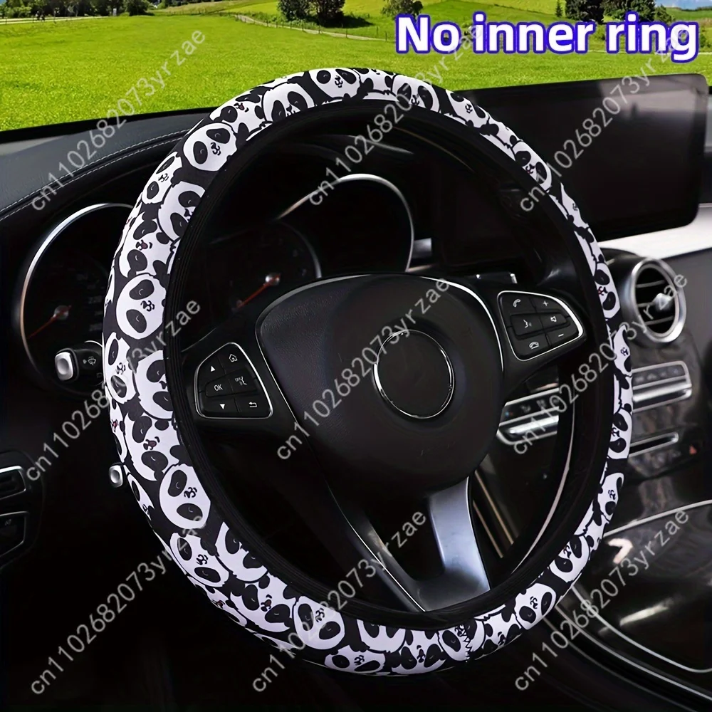 

Cute Panda Bear Car Steering Wheels Cover Universal Type Environmental Friendly Comfort Non-slip Breathable Steering Wheel Wrap