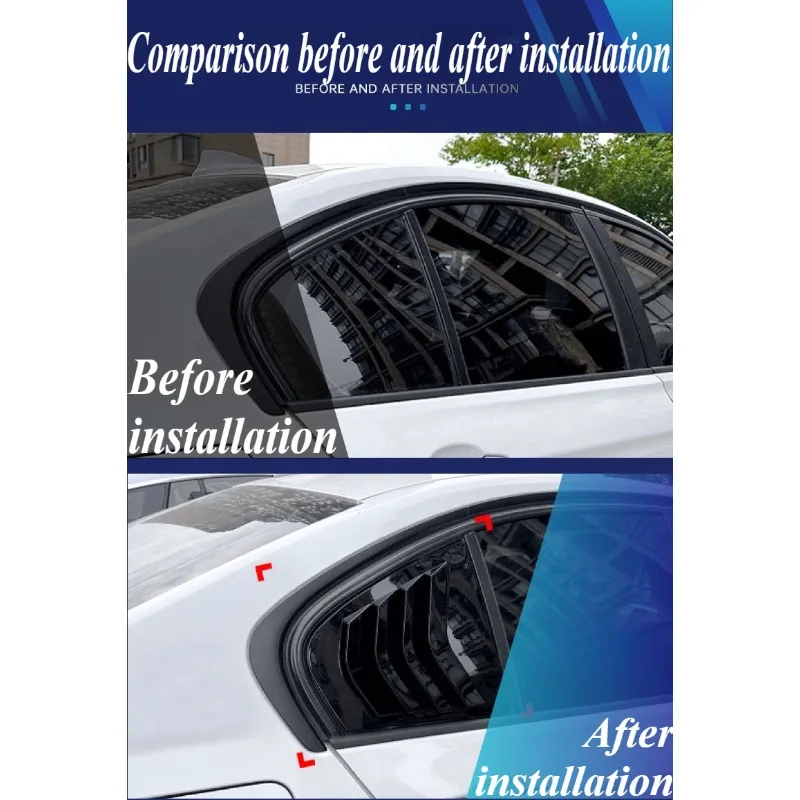 สำหรับ BMW ซีรีส์ 3 F30 320i 325i 330i ปี 2013-19 สติ๊กเกอร์แต่งกระจกสามเหลี่ยม ชุดแต่งภายนอกรถยนต์ อุปกรณ์ตกแต่งรถยนต์