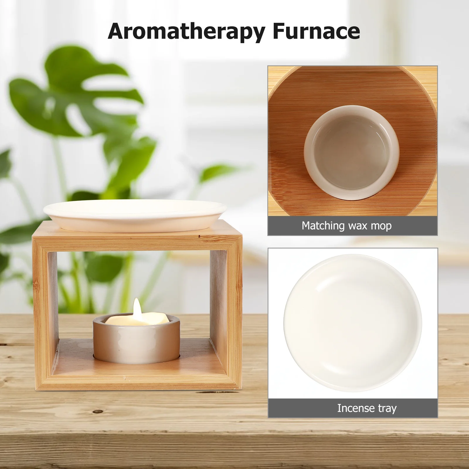 

Ceramic Incense Burner Aromatherapy Diffuser Home Fragrance Warmer Essential Oil Heater For Bedroom Yoga Studio Decor