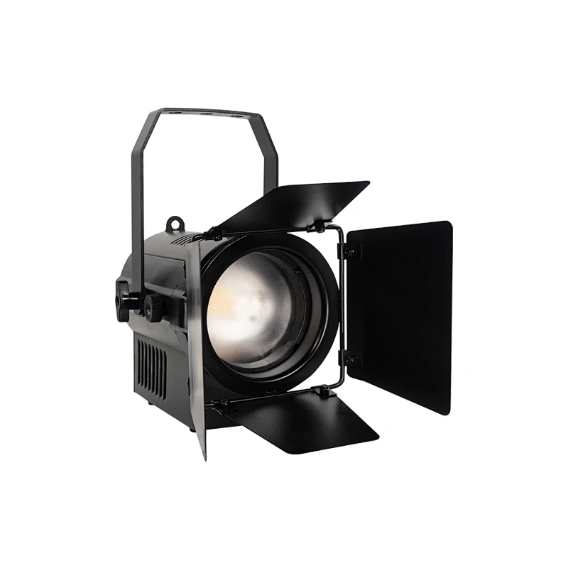 

Dual Knob 50W LED Tunable Spotlight without DMX 2700K- 6500K Warm Cold White Manual Zoom Fresnel Light with Barndoor