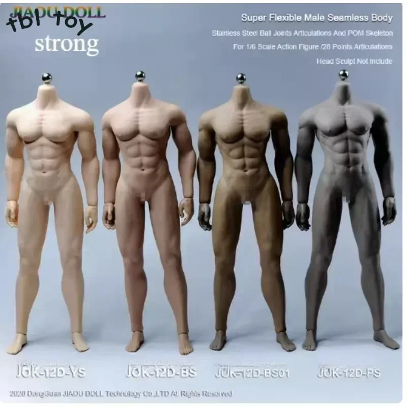 JOK10A JOK11C JOK12D JOK-17A 1/6 Scale JIAOU DOLL Male Seamless Body Super Flexible with Metal Skeleton Detachable Feet