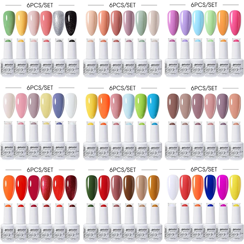 6Pcs Nail Gel Polis…