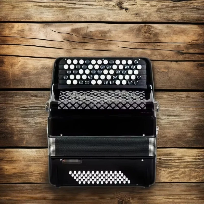 Hot Sale 62-Keys Chromatic Accordion 60-Bass Shell with Sheepskin Bellows Factory Wholesale Playing Grade