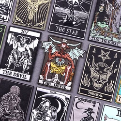 Patches termoadesivos de ferro para roupas, Cartas de Tarot, O Diabo, Demônio, Doutor, Peste, Doutor, Roupas