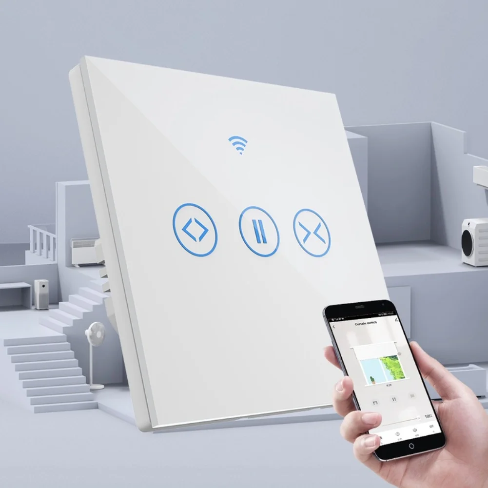 

Умные шторы для гостиной и спальни с Wi-Fi, поддержка 2.4G Wi-Fi, совместимость с голосовым помощником, функция умного планирования и таймера