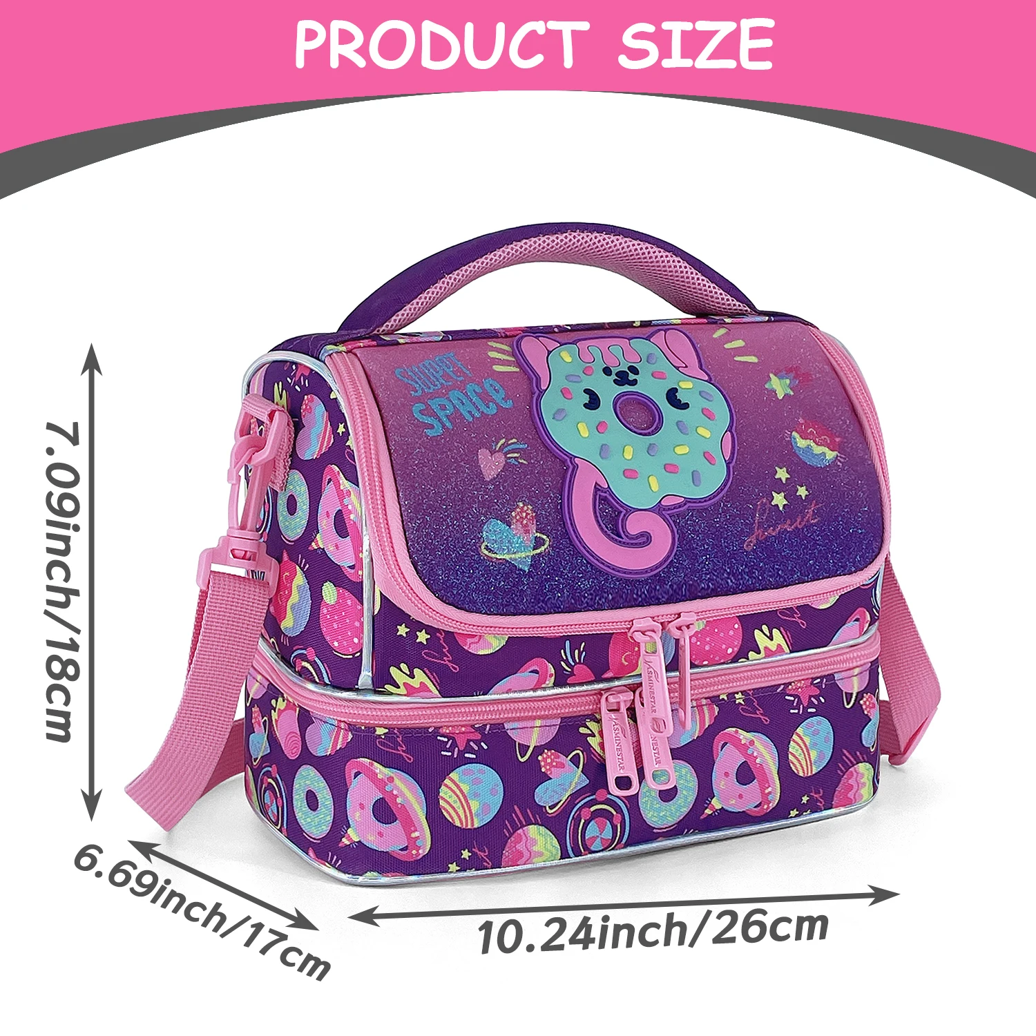 Torba na lunch dla dzieci Duża pojemność Piknik Camping Szkoła Torba na lunch Łatwy do przenoszenia w podróży i na zajęcia na świeżym powietrzu