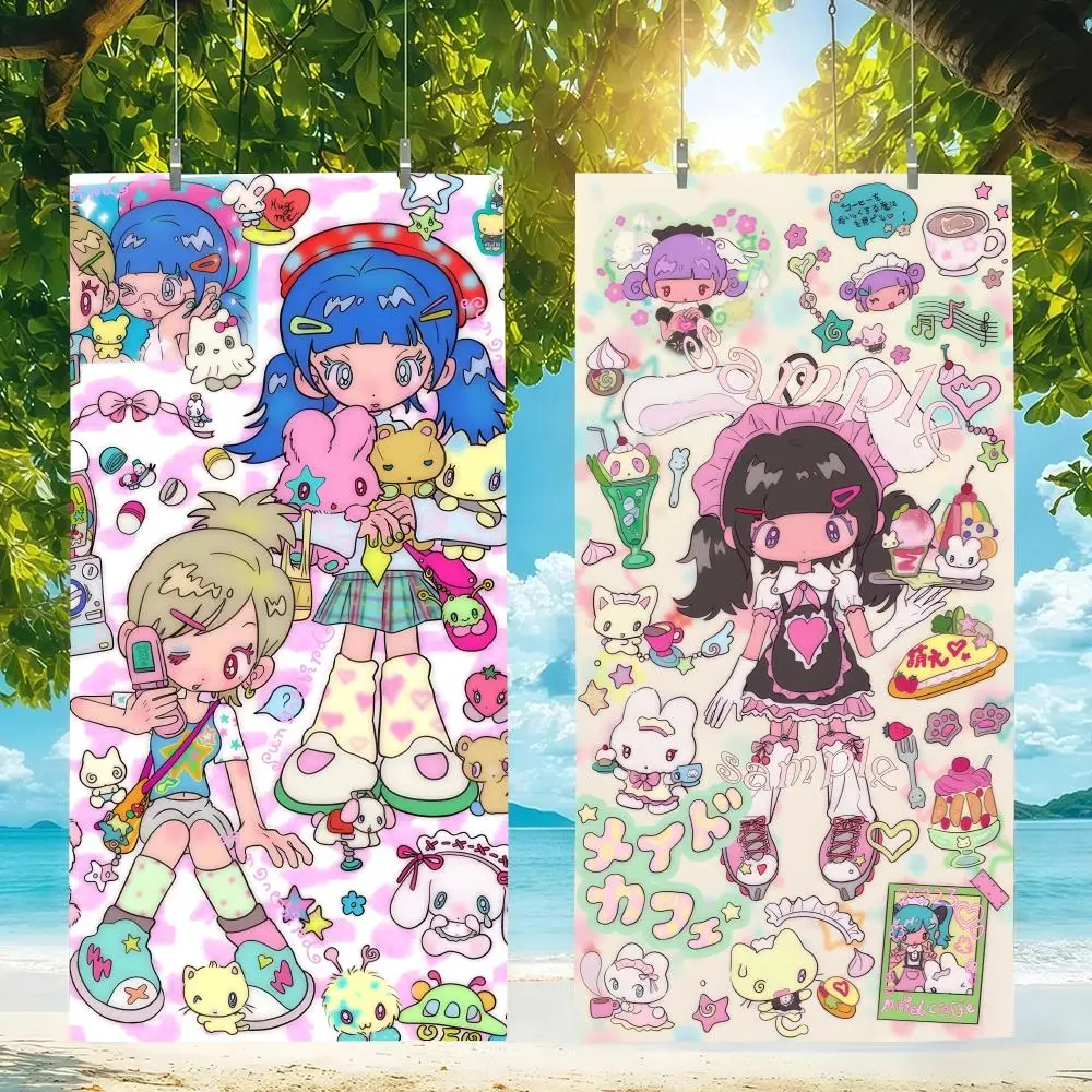 S-sunonebird cute Towel Microfiber beach towel, quick-dry, sand-free, ultra-fine fiber, super soft.