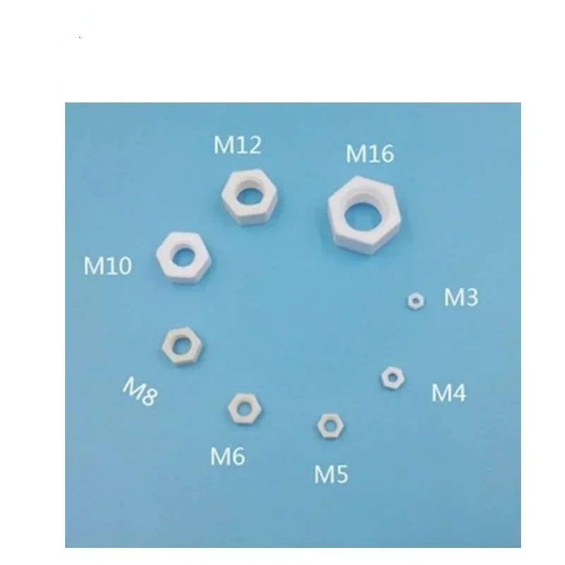 High Quality Ceramic Screw Cap M2 / M5 / M6 / M10 / M16 / M18 Heat-resistant Nut Alumina  Ceramic Socket Cap