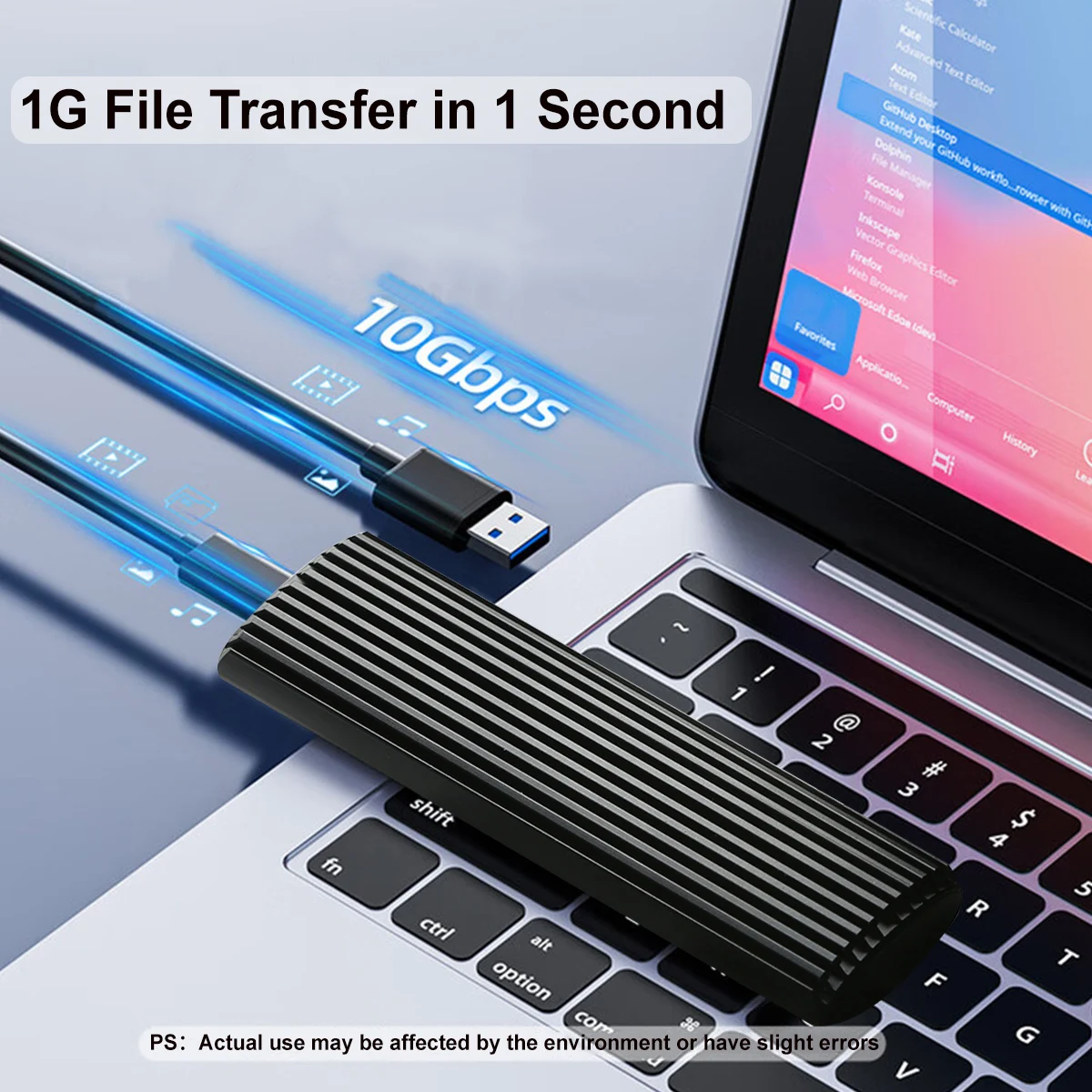 

M.2 NVMe SSD Enclosure M2 NVMe Case Portocol NVMe to USB Adapter 10Gbps USB 3.1 Gen2 USB C External Case Box Aluminum alloy