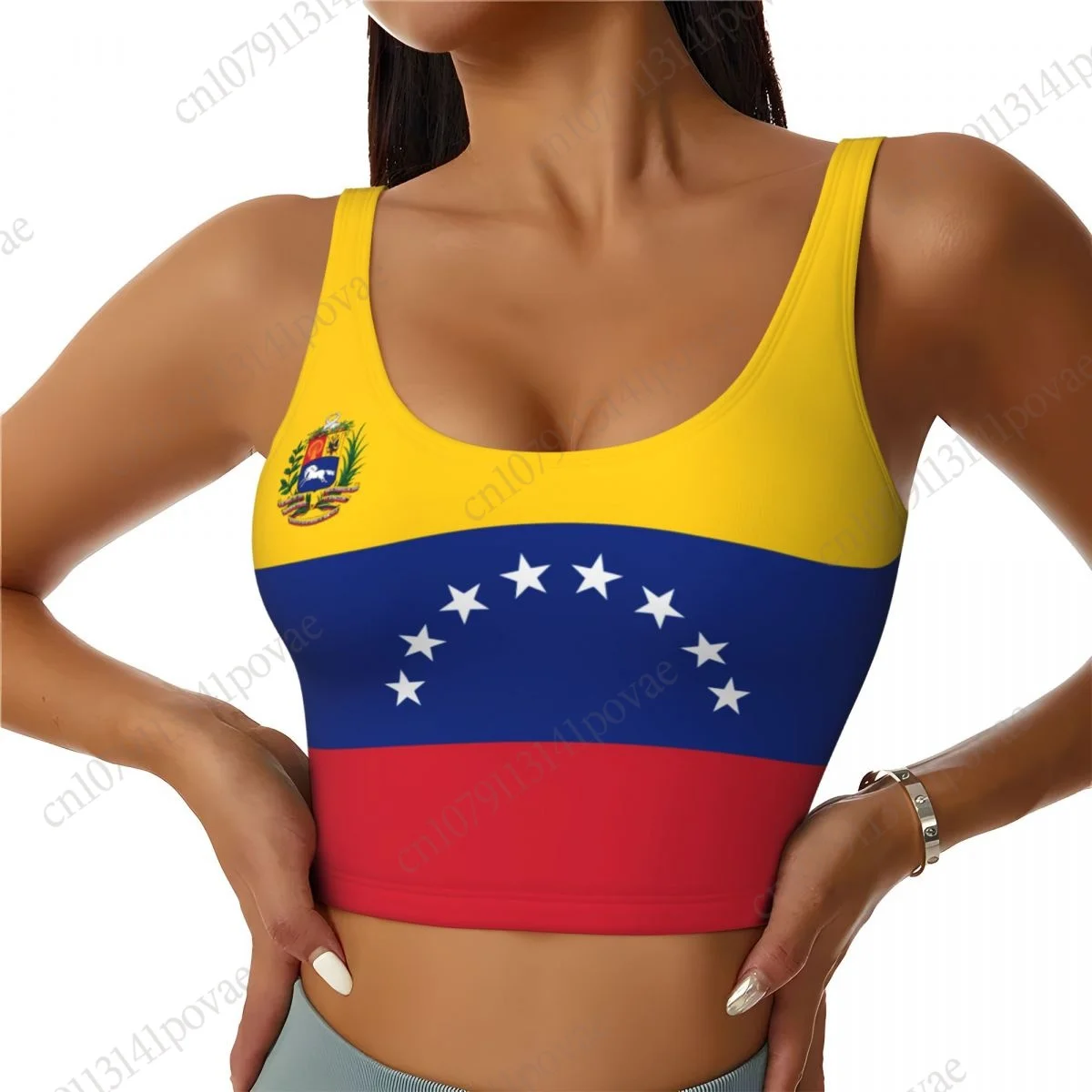 

2025 Venezuela Flag Print Women Activities Sports Vest Yoga Vest Workout Vest for Women Lightweight Trendy
