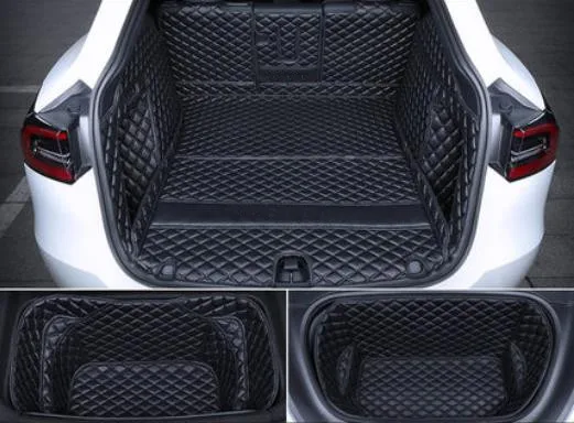 

High quality! Full set car trunk mats for Tesla Model Y 2022-2020 durable boot carpets cargo liner luggage cover,Free shipping