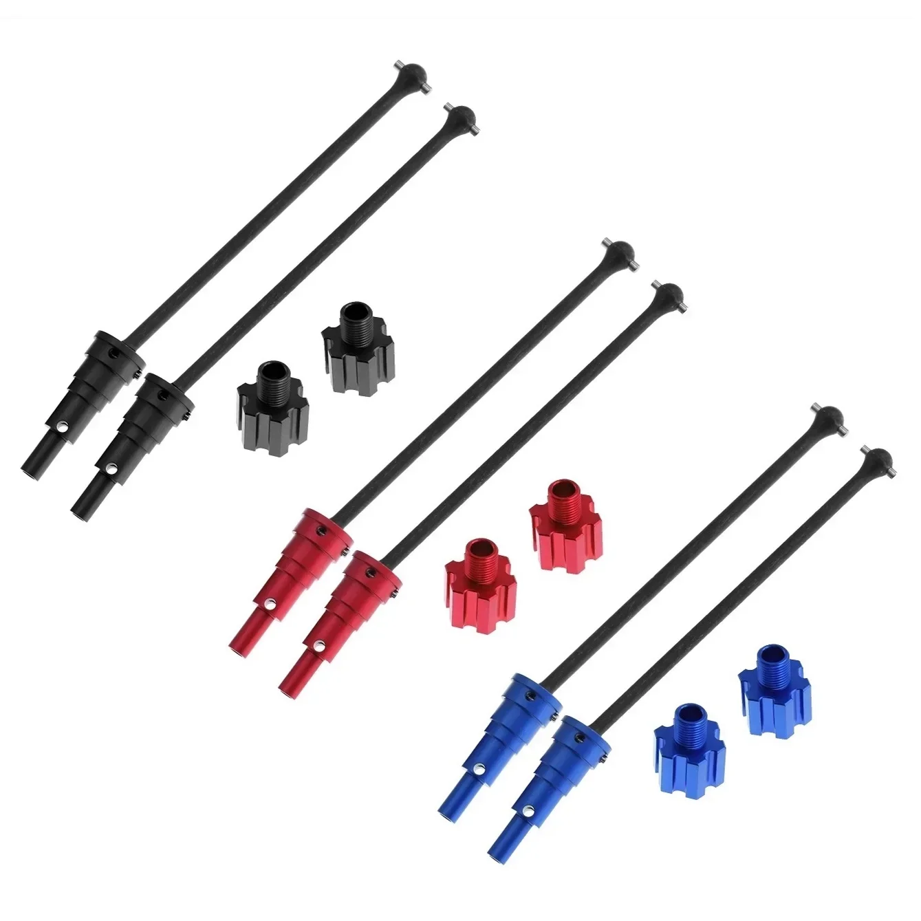 

PigRC 2pcs Metal Extended Drive Shaft for 1/6 Traxxas XRT RC Car Upgrade Parts Accessories