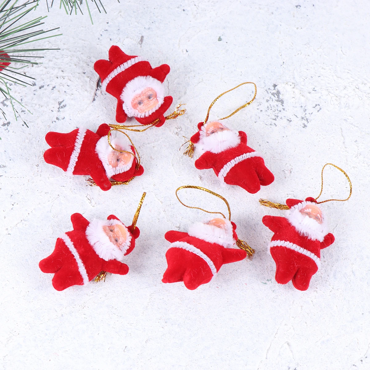 

36 Pcs Christmas Pendant Hanging Ornaments Mini Santa Claus Xmas Decorations Plastic for Tree Small Little Santas