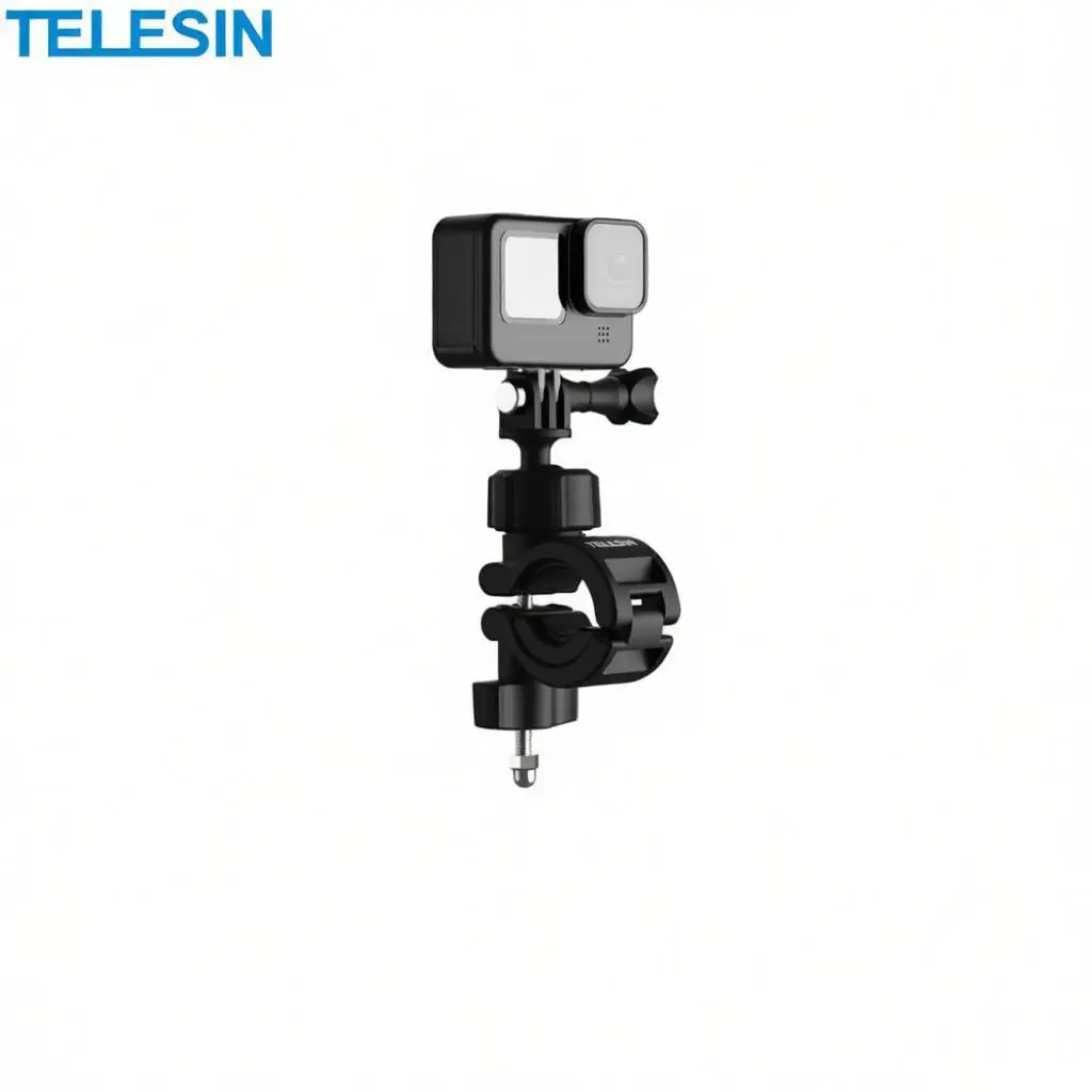 TELESIN Handlebar Clip Holder Bike Mount for GoProHero13 12 11 10 9 And Insta360Osmo Action Cameras Bicycle Motorcycle Accessory