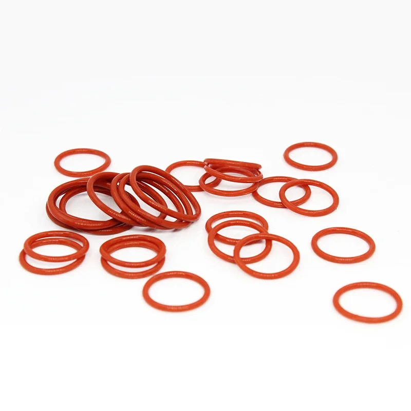 CS 5 мм красное пищевое силиконовое уплотнительное кольцо, наружный диаметр 18-45 мм, уплотнительное кольцо, уплотнительная прокладка, устойчивая к коррозии, износу и высоким температурам