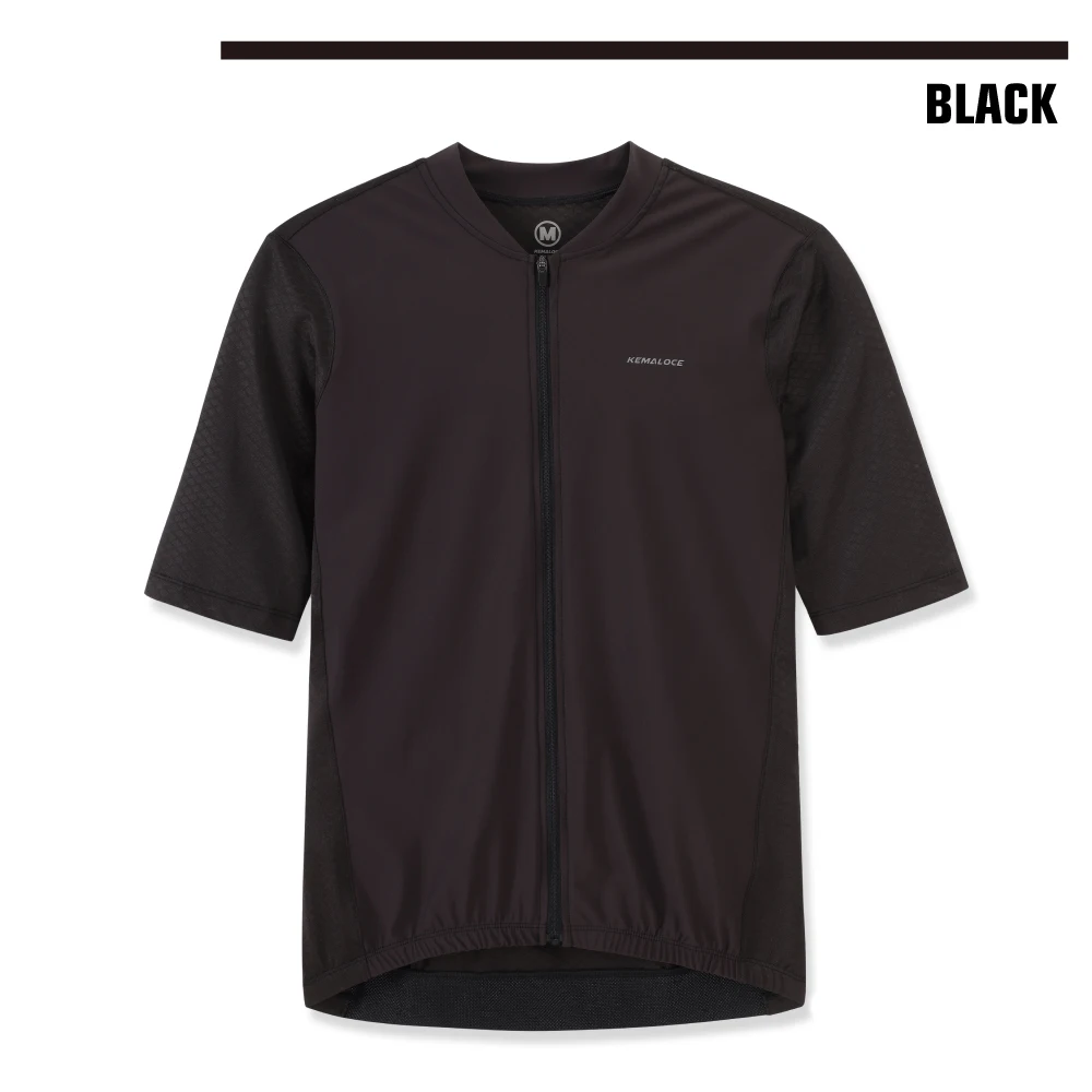 KEMALOCE Fahrradtrikot Herren Kurzarm 2026 Sommer Einfarbig Blau&Schwarz&Weiß&Grau Reflektierend Atmungsaktiv Kühl Fahrradtrikot – Detail 15