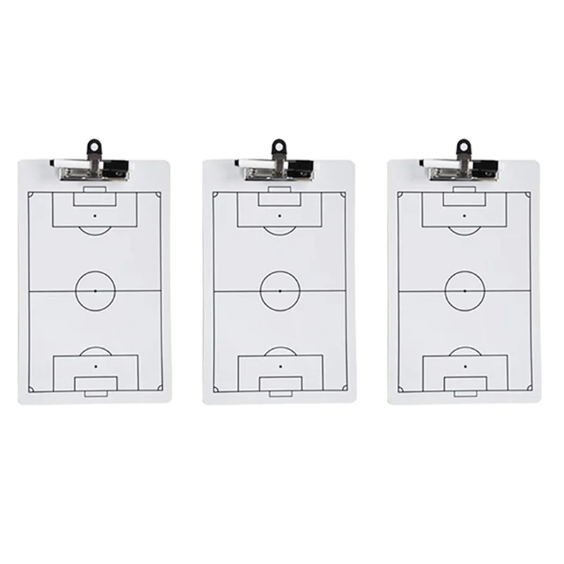 

ABJX New 3Pcs Soccer Clipboard For Coaching Double Sided Soccer Dry Erase Board For Coaches 13.78 X 8.7 In Board Marker Boards D